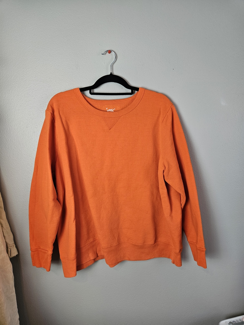 Just My Size Orange Crewneck Sweatshirt